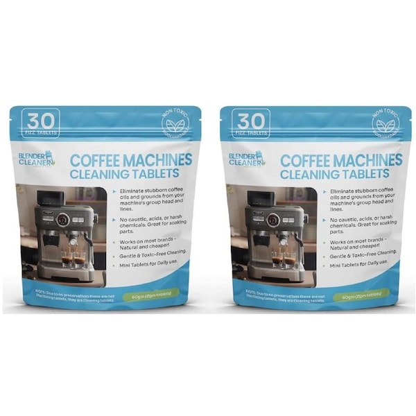 Miles Kay Espresso Machine Cleaning Tablets - (60 Tablets) For Jura, Delongi, Miele, and Universal Coffee Machine for All Brands - Professional Coffee Grease and Residue Cleaner for Baristas