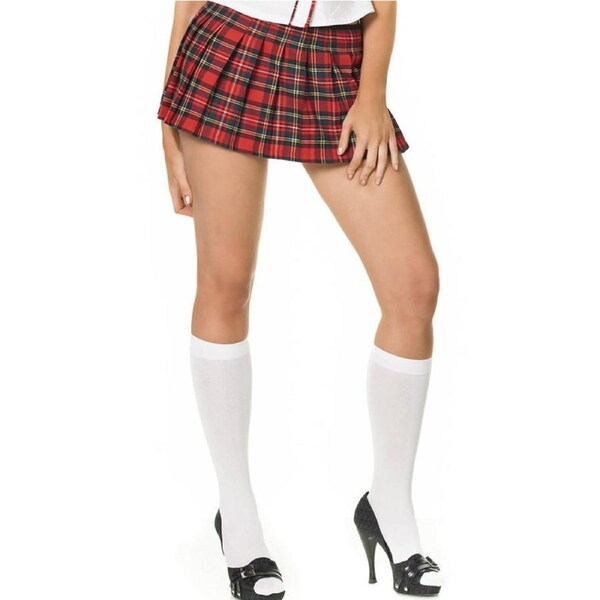 White Opaque Knee Highs