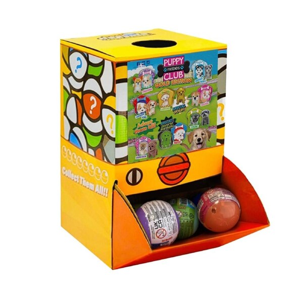 40X Puppy Club Gold Edition Dog Toy Capsule 50mm Collectible Gacha w Display Box