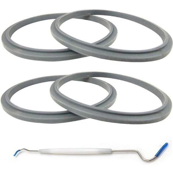 Nutribullet Compatible Blender Seal Gaskets, 600W & 900W Models, Unbranded, 4-Pack with Installation Tool