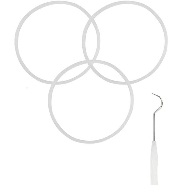 3 x Magic Bullet Replacement Seals - Free Dental Hook