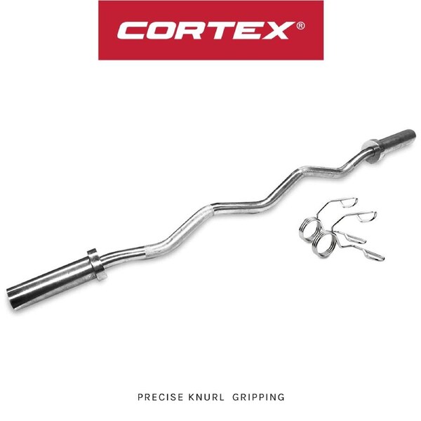 CORTEX Olympic Curl Bar with Spring Collar