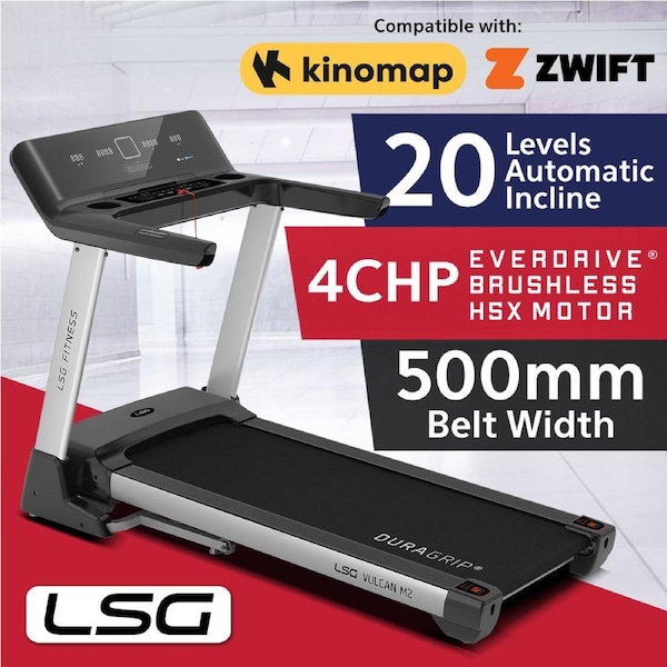LSG Vulcan M2 Treadmill with 4.0 CHP 18km/h Max Speed 20 Auto Incline Levels Bluetooth Speakers