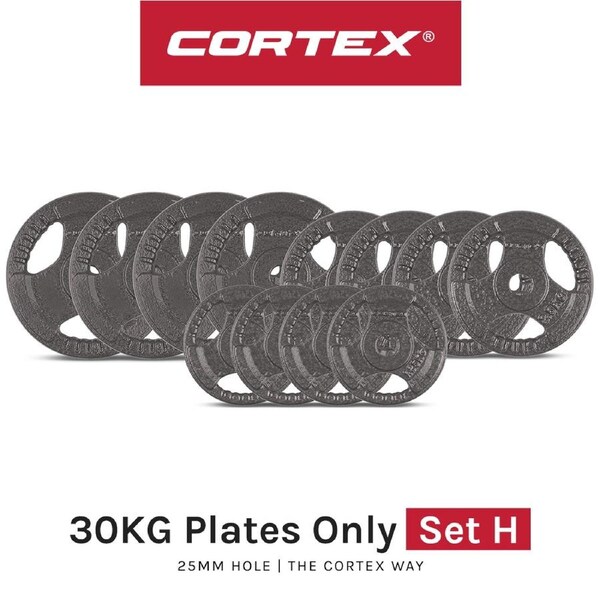 CORTEX 35kg Tri-Grip Standard Weight Plate Set 25mm