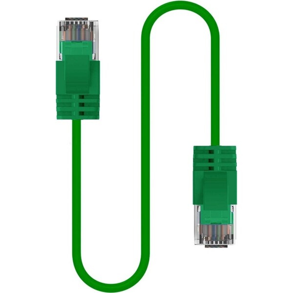 Cruxtec Universal Ultra-Thin CAT6A U/UTP Ethernet LAN Cable Cord 15m Green