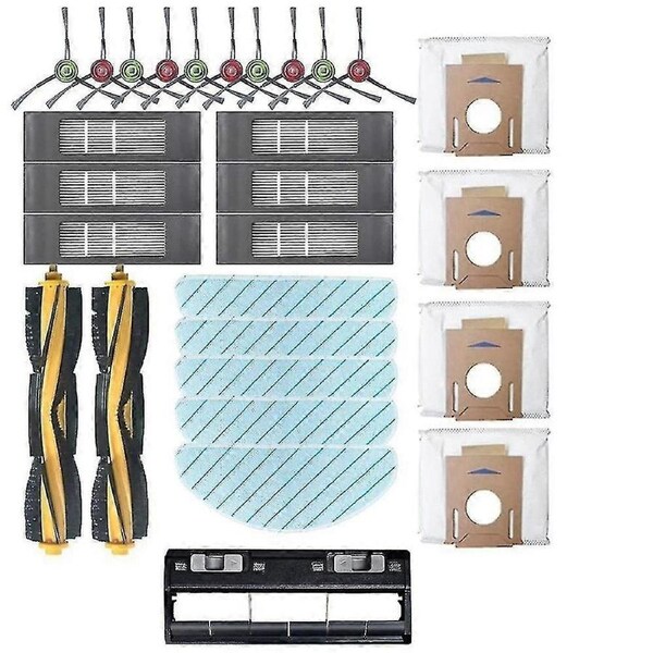 28pcs For Deebot T9 T9max T9power T10 Robot Vacuum Cleaner With Brush Dust Box Filter Cleaning Repl