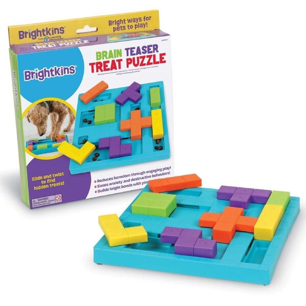 Brightkins Brain Teaser Interactive Dog Treat & Food Puzzle