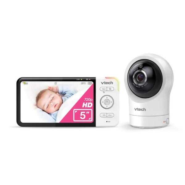 VTech Baby 5" Pan & Tilt Smart High-Definition Video Monitor - White