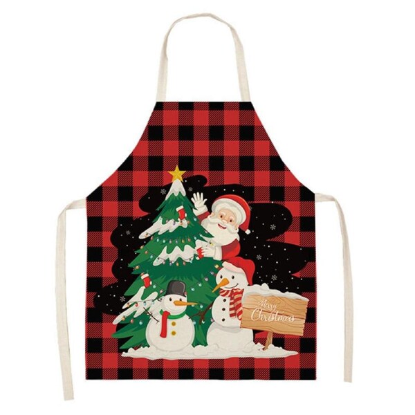 Nevenka Christmas Tree Festive Atmosphere Apron for Party Cooking Baking-A2 38X47CM
