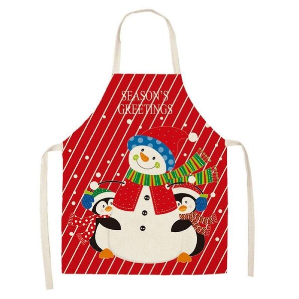 Nevenka Happy Holiday Cartoon Print Aprons for Painting Cleaning Baking-A2 38X47CM
