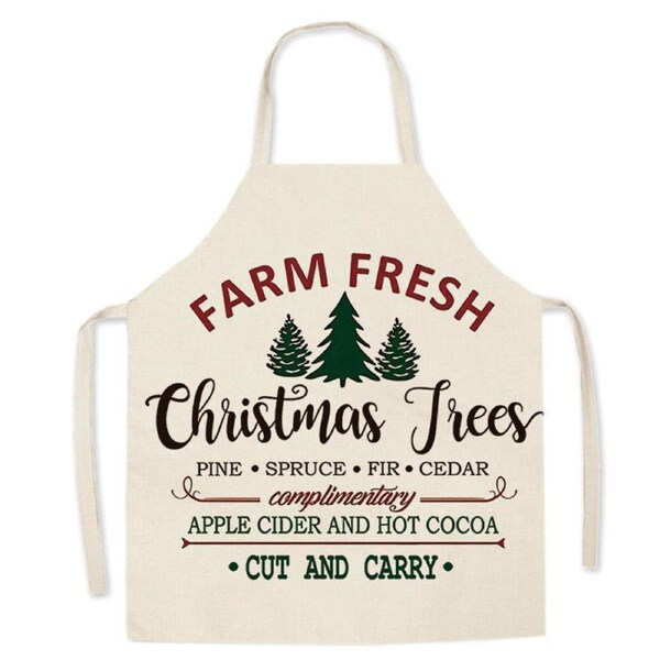 Nevenka Adults Kids Christmas Decoration Apron For Baking Crafting Gardening-A6 38X47CM
