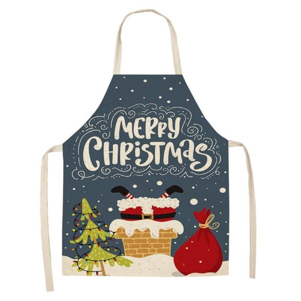 Nevenka Santa Claus Dirt Resistant Apron for Cooking Gardening-A7 55X68CM