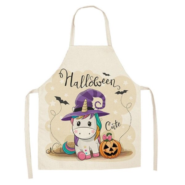 Nevenka Unicorn Apron for Halloween Party Baking Painting-A1 55X68CM