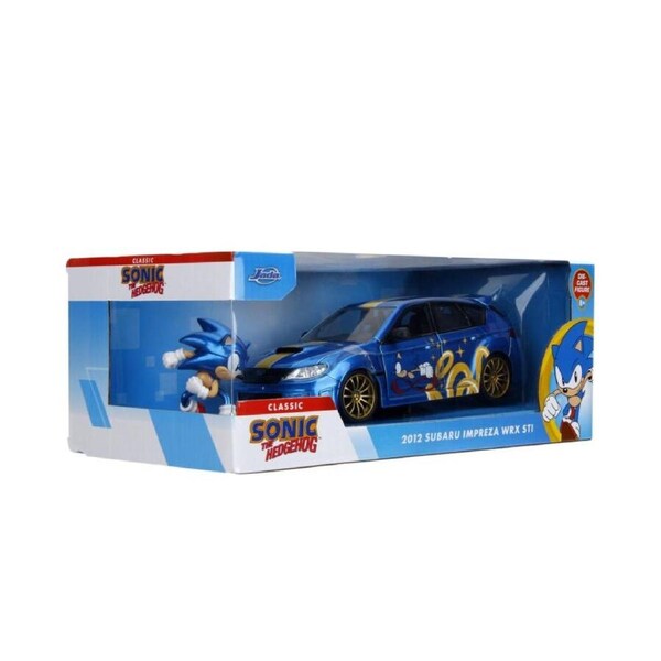 Sonic - Subaru STI with Sonic Figure 1:24 Scale Diecast Vehicle
