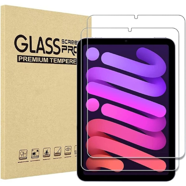 [2-Pack] Screen Protector For iPad Mini 8.3" (2024/2021 Model, Mini A17 Pro/6th/7th Generation), Tempered Glass [HD Clear]