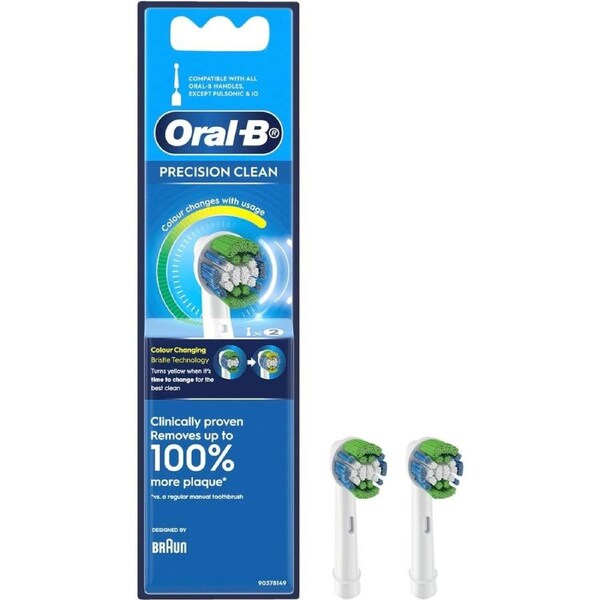 Oral-B Precision Clean Replacement Brush Heads 2 Pack