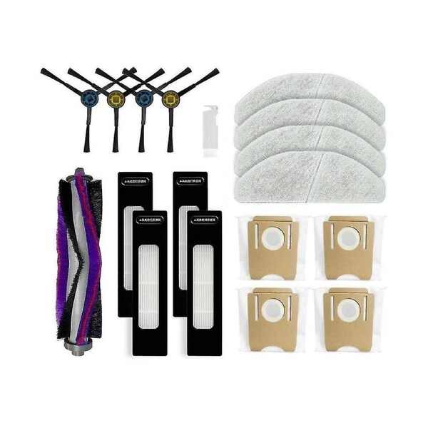 For Midea S8 / S8+ Plus Robot Vacuum Cleaner Replacement Spare Parts Main Side Brush Hepa Filter Mop Cloth Dust Bag