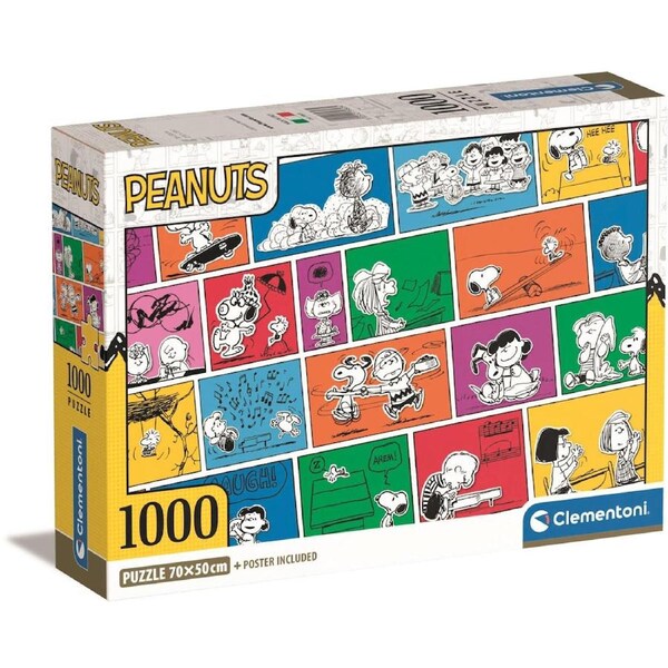 Clementoni Puzzle Compact Peanuts 1000 Piece Puzzle