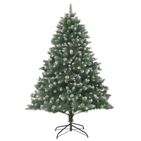 Artificial Snowy Christmas Tree Xmas Decorations with Stand PVC Tips 180x126cm