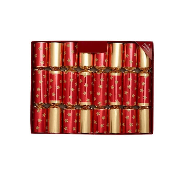 Red and Gold star Christmas Bon Bons
