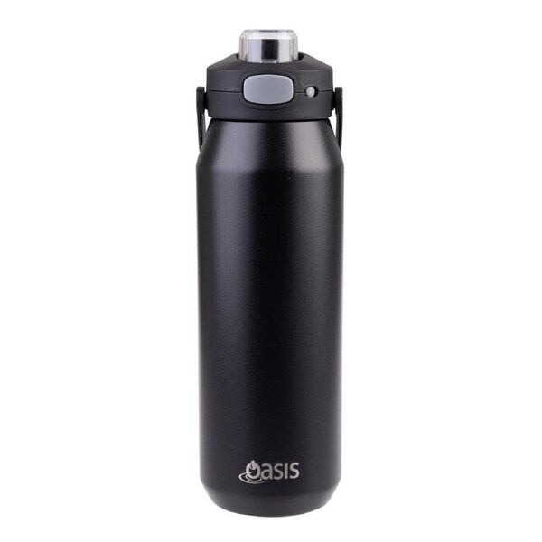 Oasis Capri Stainless Steel Ceramic Lined Insulated Drink Bottle 750ml - Black