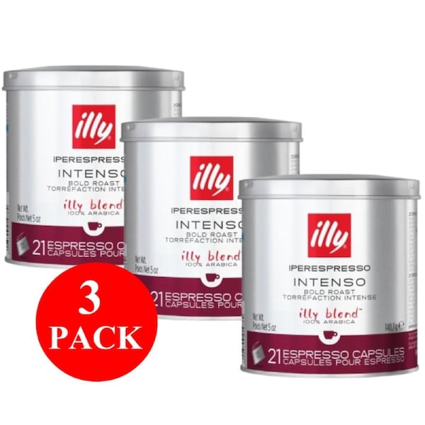 3 x illy Intenso Iperespresso Capsules 21ps 140g