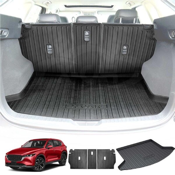 Boot Liner Back Seat Protector for Mazda CX5 CX-5 2017-2025 All Weather Heavy Duty Cargo Car Trunk Kick Mats