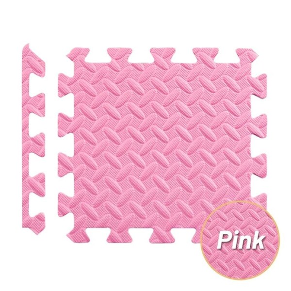 6 x Pink Interlocking Heavy Duty EVA Foam Gym Flooring Mat Floor Mats Tiles 60x60cm