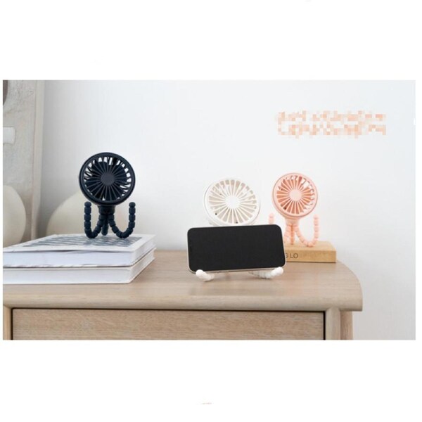 Portable Fan Electric Rechargeable Portable Fan Desk Fan-black