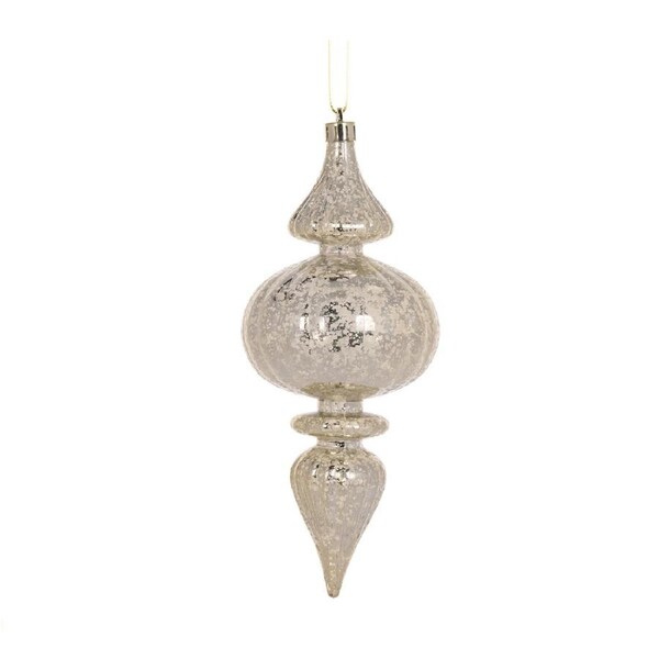 Holly & Ivy Gold Mercury Bubble Finial 19cm