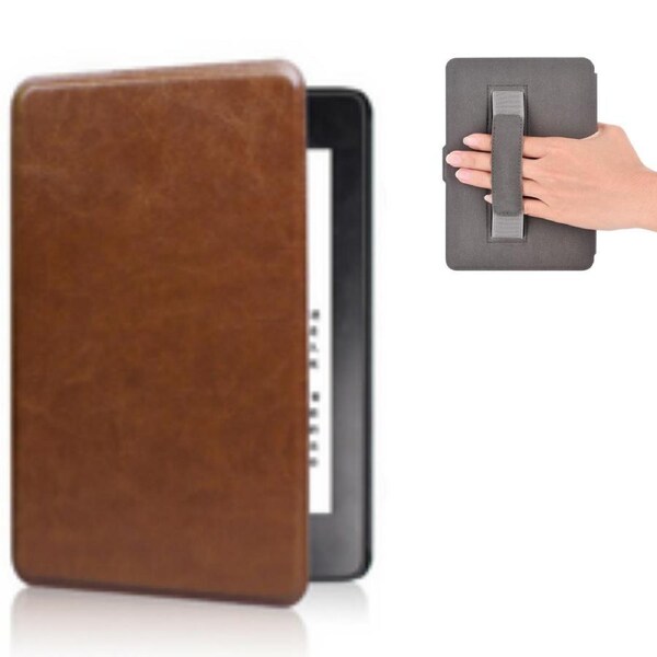 StylePro Kindle Paperwhite 7" & Colorsoft 7" case with hand-strap, brown