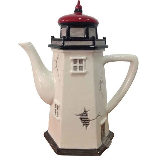 Lighthouse Teapot Decorative Coffee/Tea Container w/ Handle Stoneware 22cm