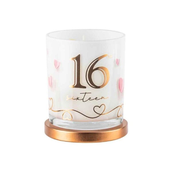 16th Candle Vanilla Fragrance Smell 15-20hr Burn Time 9x8cm Keepsake Gift Set