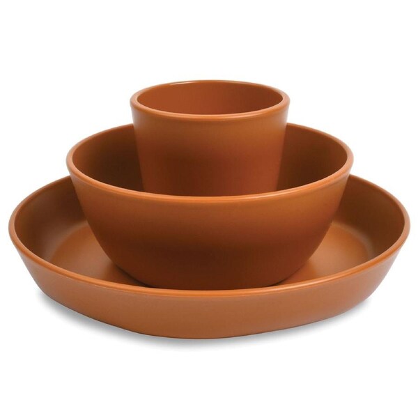 Tiny Twinkle - Tableware 3 Pack Box Set - Cup, Bowl and Plate Set - Cinnamon