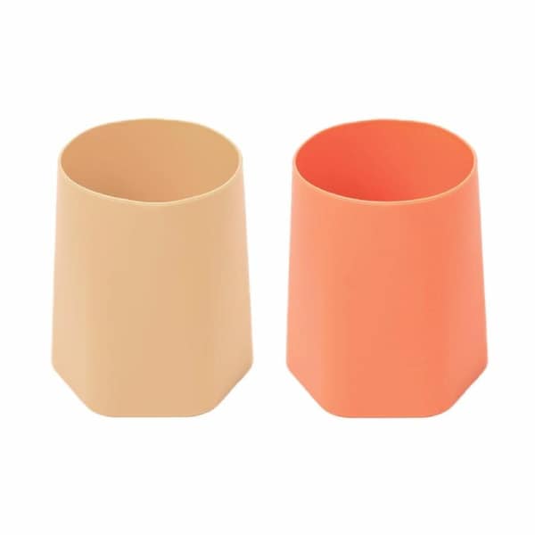 Tiny Twinkle - Silicone Training Cup 2PK - Sand/Coral