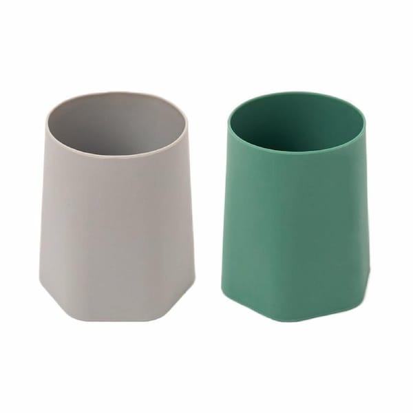 Tiny Twinkle - Silicone Training Cup 2PK - Olive/Grey