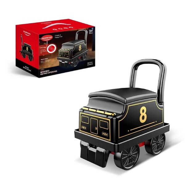 Kids Ride On Toy Train Carriage Toddler Walker Car 4 stable wheels Stories Songs Animal And Train Sounds-2016E