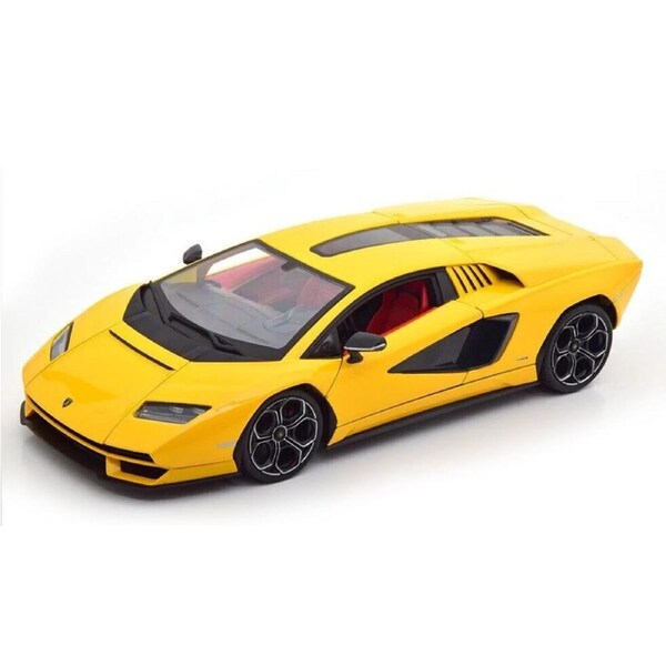 Maisto 1:18 Scale 2021 Lamborghini Countach LPI 800-4 Yellow Car Model Metallic Diecast With Plastic Part