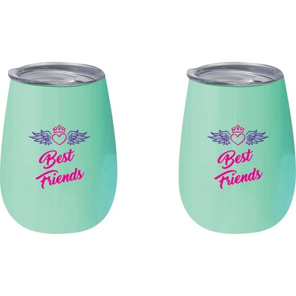 2x Best Friends 360ml Stainless Steel Double Walled Tumbler Insulated Cup/Mug