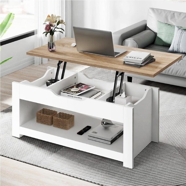 2-in-1 ALFORDSON Coffee Table Lift Up Top Wood