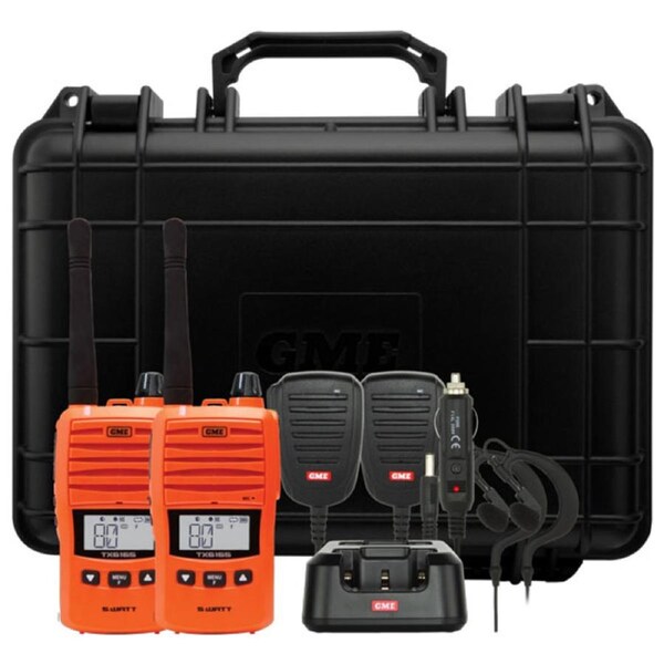 GME TX6165OTP 5W UHF Handheld Twin Pack - Orange