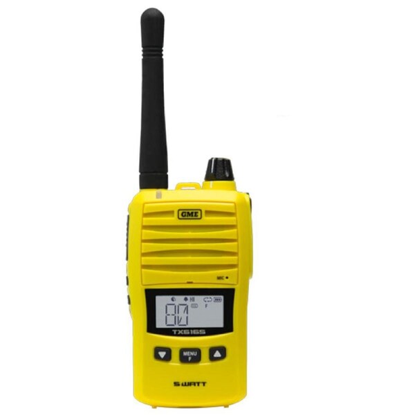 GME TX6165XY 5W UHF Handheld Radio - Yellow