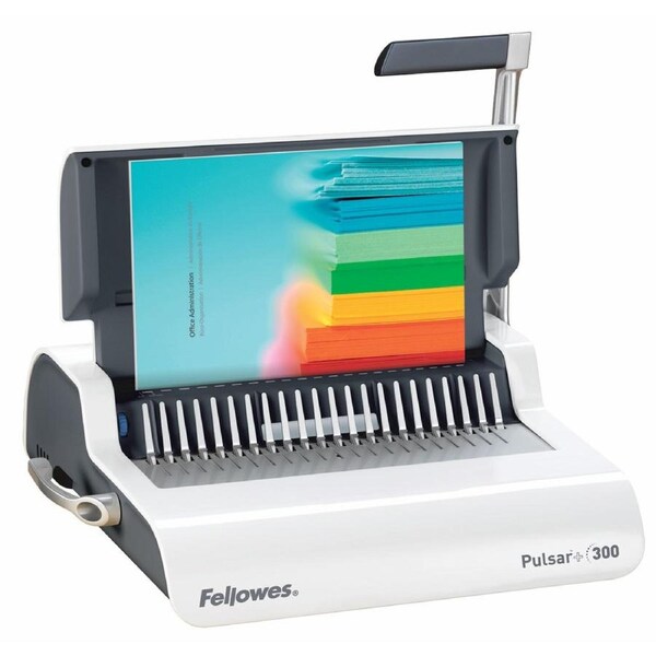 Fellowes Pulsar Manual Binding Machine – Compact Manual Binder for A4 Documents, 21 Sheet Capacity, Ideal for Office, School, and Home Use