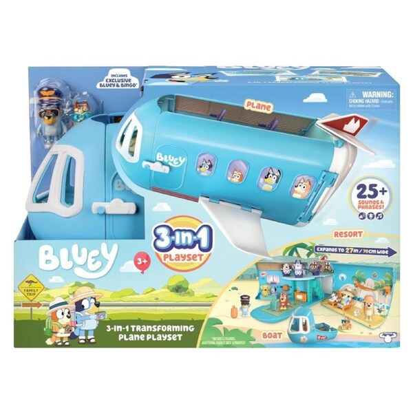 Bluey 3-in-1 Transforming Plane Playset
