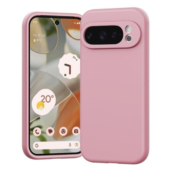 ZUSLAB Case for Google Pixel 9 Pro Case Premium Liquid Silicone Full Body Protective Shockproof Slim Anti-Scratch Phone Cover (2024) - Pink