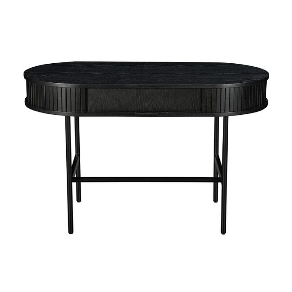 Alamein Dania 120cm Wooden Home Office Computer Desk Black