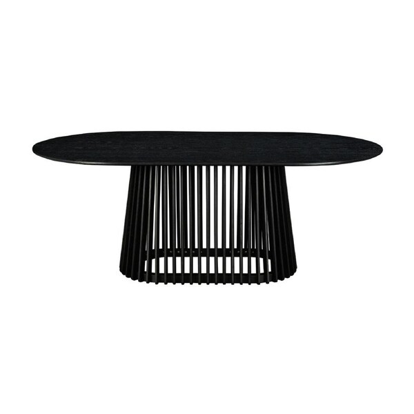 Ravenwood Casablanca 200cm Oval Dining Table Wooden Timber Frame Black