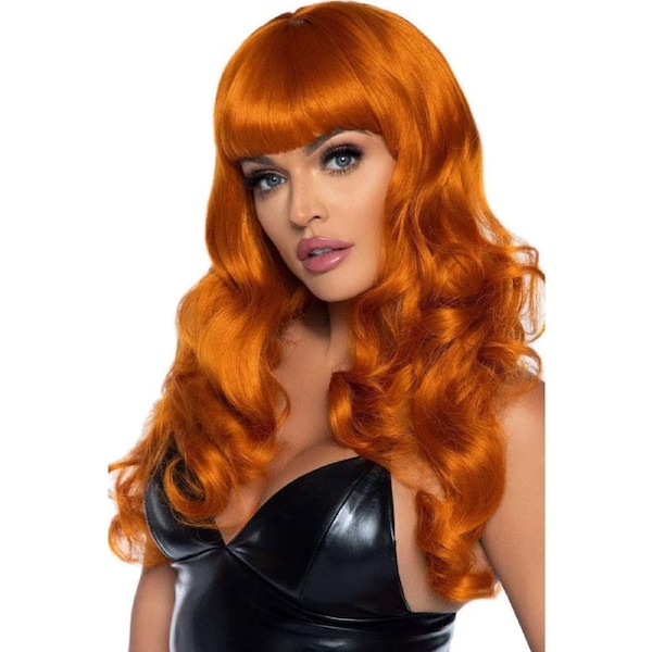 Ginger Misfit Long Orange Wig