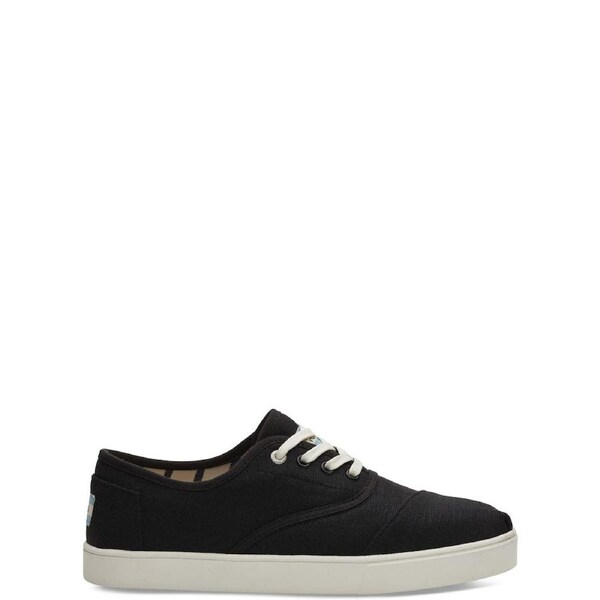 TOMS Heritage Mens Canvas Casual Shoes Sneakers Lace Up Low Cut - Black US 10