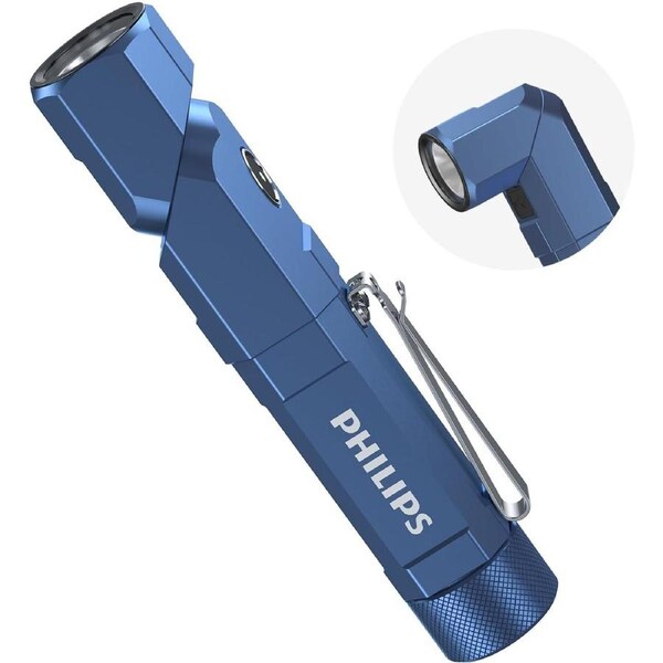 Philips LED Light Compact Flashlight Powerful Flashlight 1000 Lumens SFL5806B Blue
